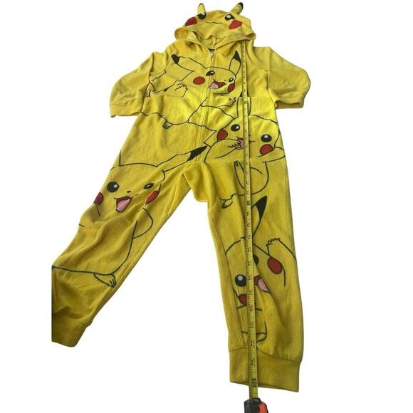 POKÉMON PIKACHU SLEEPWEAR HOODED ROMPER ZIP UP SIZE XS KIDS OFFICIAL KAWAII - Picture 9 of 11